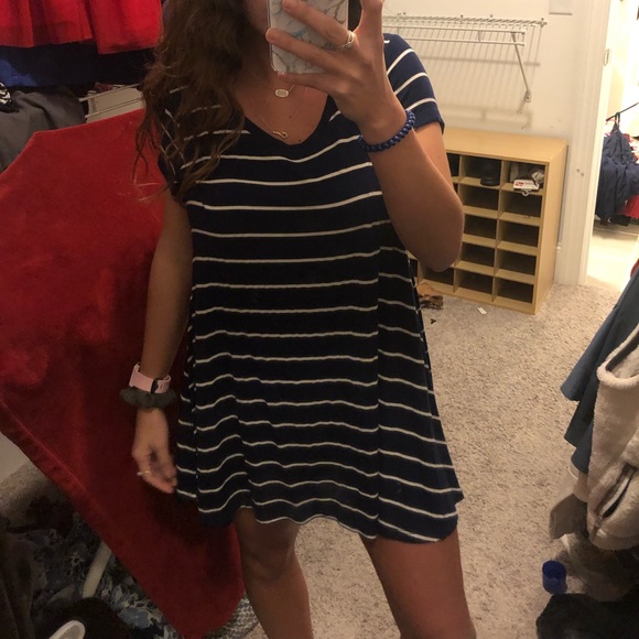 Charlotte Russe Stripped T Shirt Dress - Picture 2 of 5